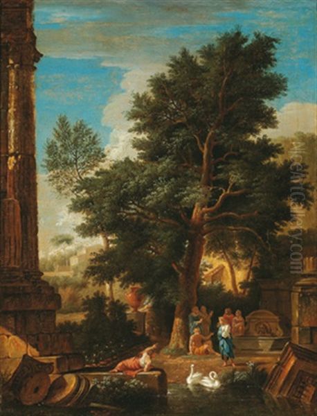 Landschaft Oil Painting by Jan Frans van Bloemen