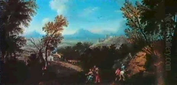 Klassiskt Landskap Oil Painting by Jan Frans van Bloemen
