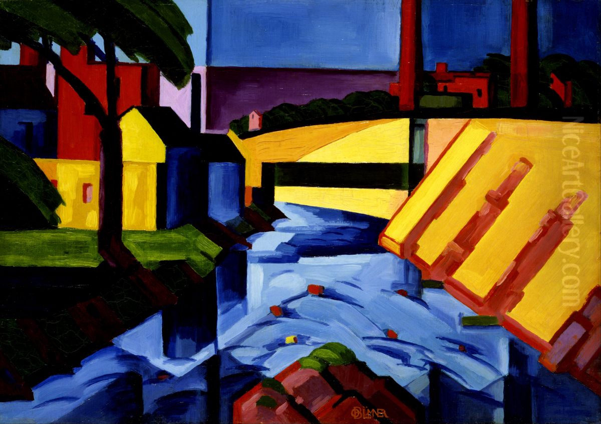 Evening Tones Oil Painting by Oscar Bluemner