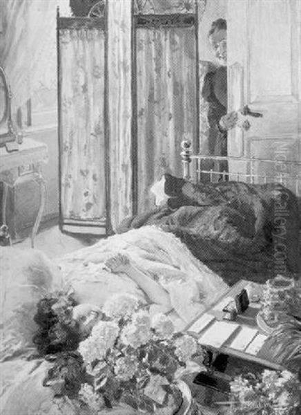 Das Geburtstagskind Oil Painting by Oscar Bluhm