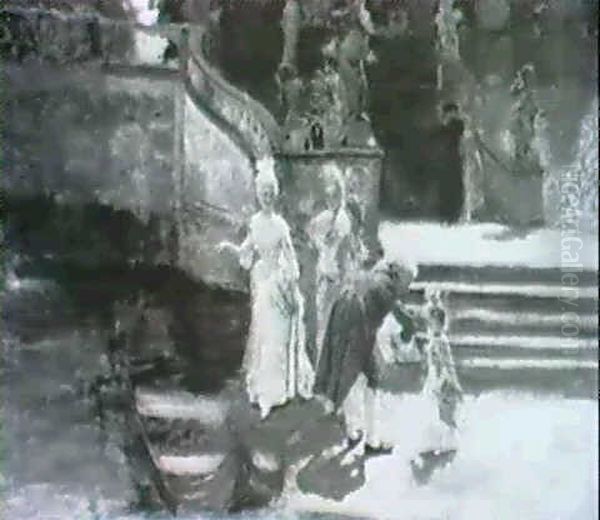 Die Kahnpartie Oil Painting by Oscar Bluhm