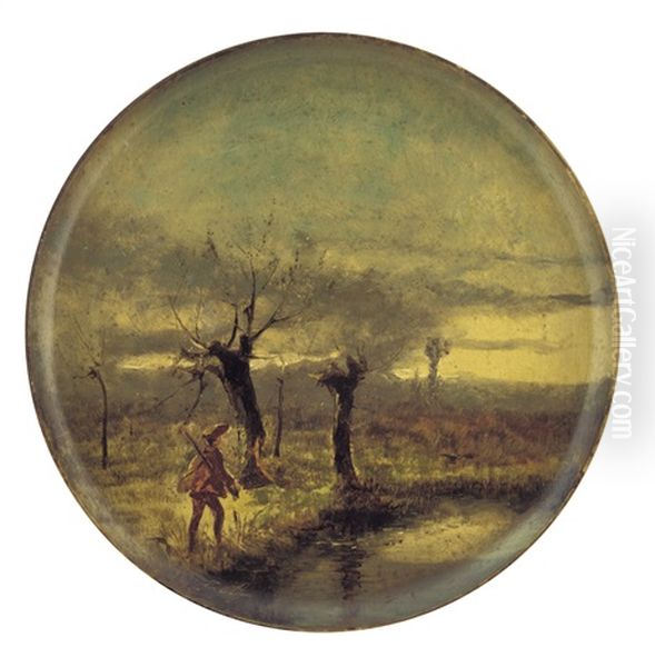 A Caccia Oil Painting by Giacinto Bo