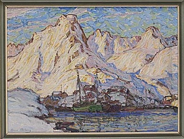 Lofoten Oil Painting by Anna Katarina Boberg