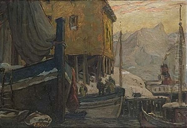 Lofoten Oil Painting by Anna Katarina Boberg