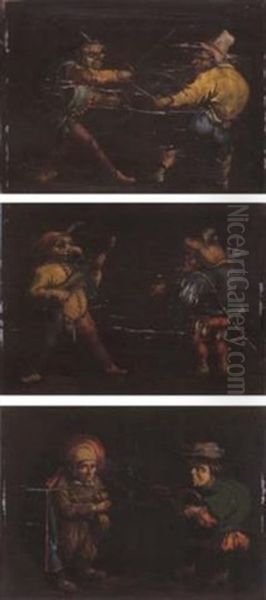 I Duellanti Oil Painting by Faustino Bocchi