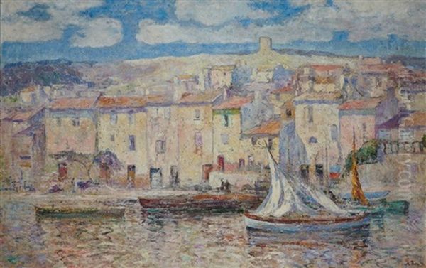 Port De Mediterrannee Oil Painting by Anna Boch