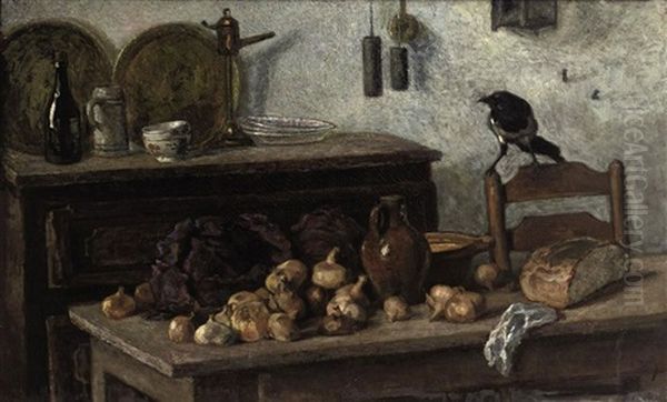 La Cuisine (a Kitchen Still Life) Oil Painting by Anna Boch