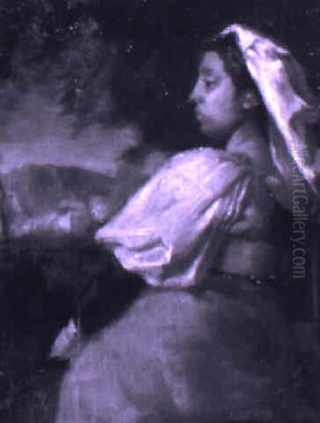 Italienne Oil Painting by Francois-Louis-David Bocion