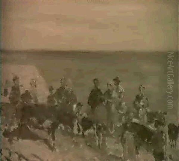 Le Marche Vaudois Oil Painting by Francois-Louis-David Bocion