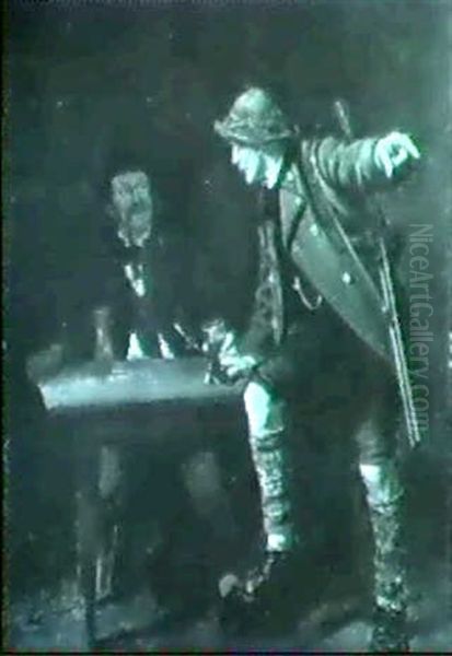 Waidmannsheil Oil Painting by Adolf Georg Friederich Bock