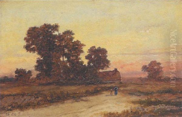 Sommerlandschaft Oil Painting by Theophile Emile Achille De Bock