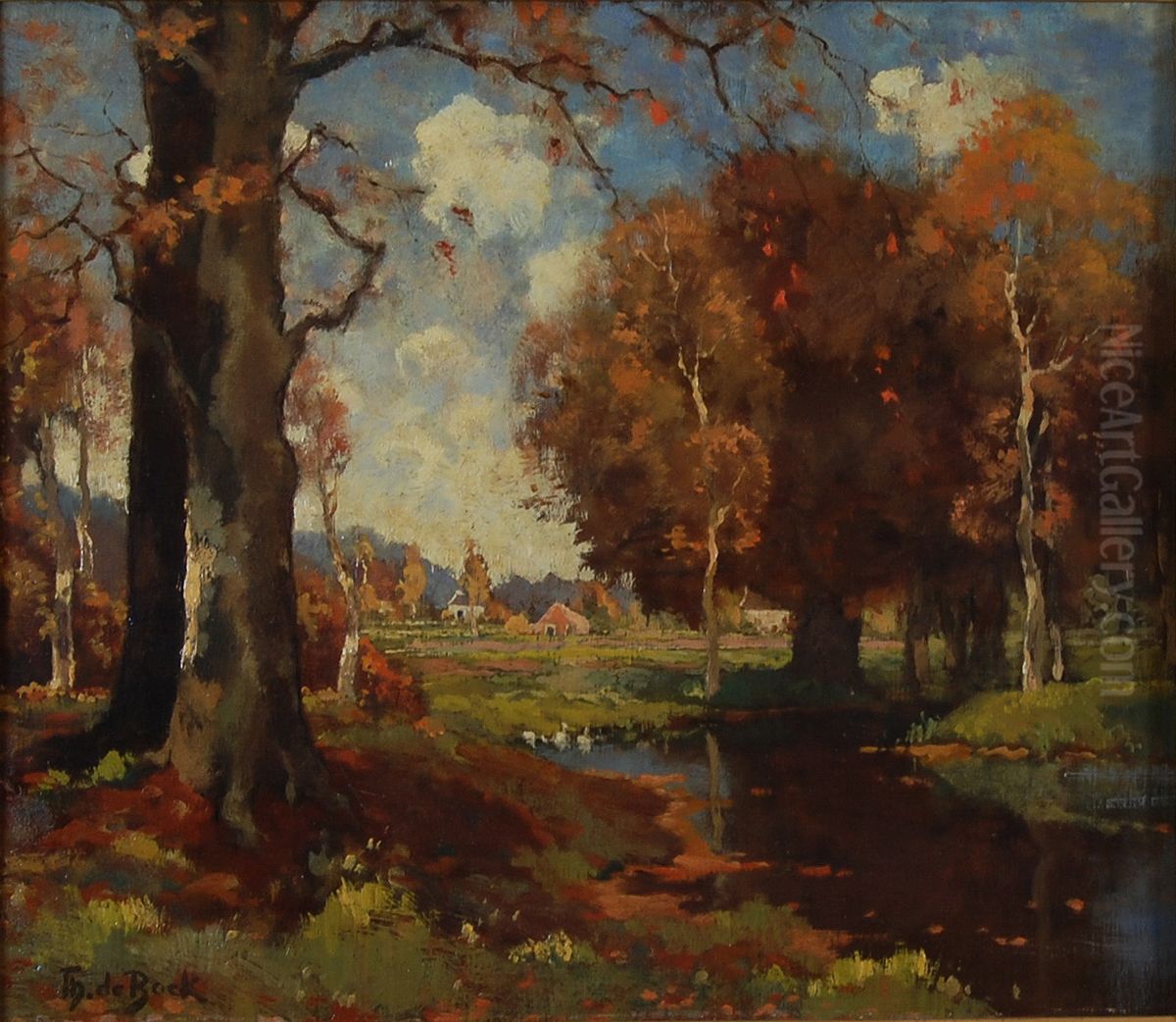 Bosgezicht Oil Painting by Theophile Emile Achille De Bock