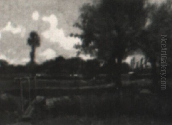 Landscape Oil Painting by Theophile Emile Achille De Bock