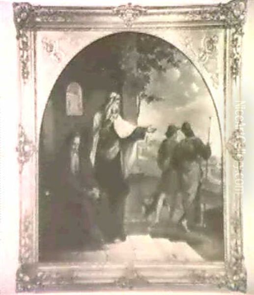 Die Abreise Des Jungen Tobias Oil Painting by Leopold Bode