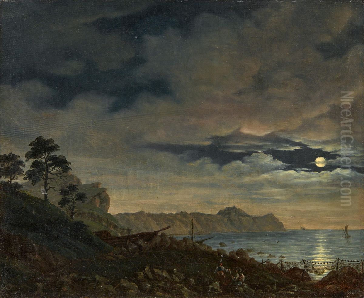 Blick Auf Kap Arkona Auf Rugen Oil Painting by Johann Friedrich Boeck
