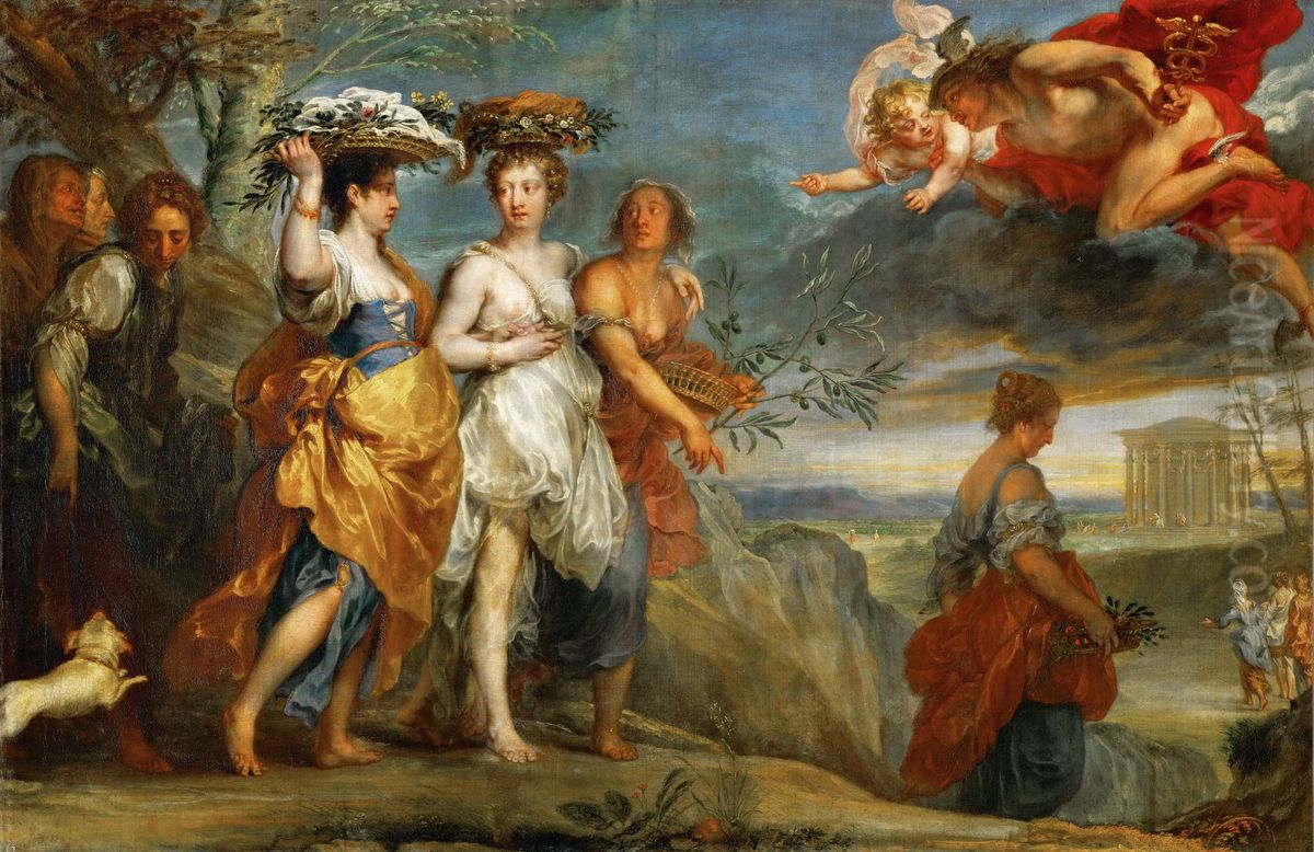 Merkur Erblickt Herse Oil Painting by Jan Boeckhorst