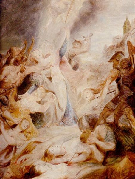 The Martyrdom Of Saint Ursula Oil Painting by Jan Boeckhorst