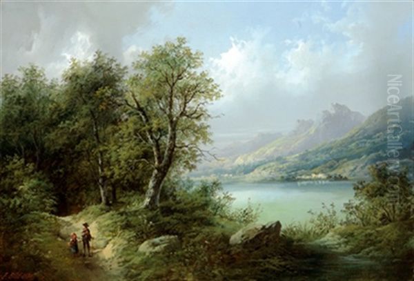 Partie Bei Ehrenhausen Oil Painting by Eduard Boehm