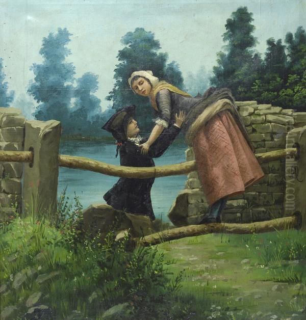 Idillio Oil Painting by Oreste Albertini