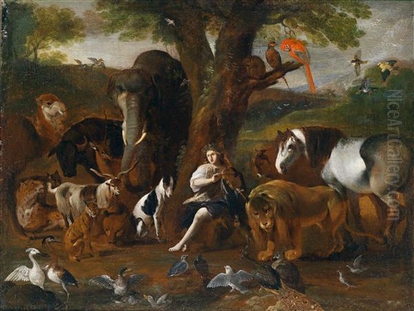 Orpheus Spielt Vor Den Tieren Oil Painting by Pieter Boel