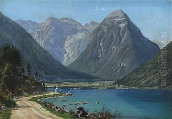 Summer Day At Achensee In Tyrol, Austria Oil Painting by Johannes Boesen
