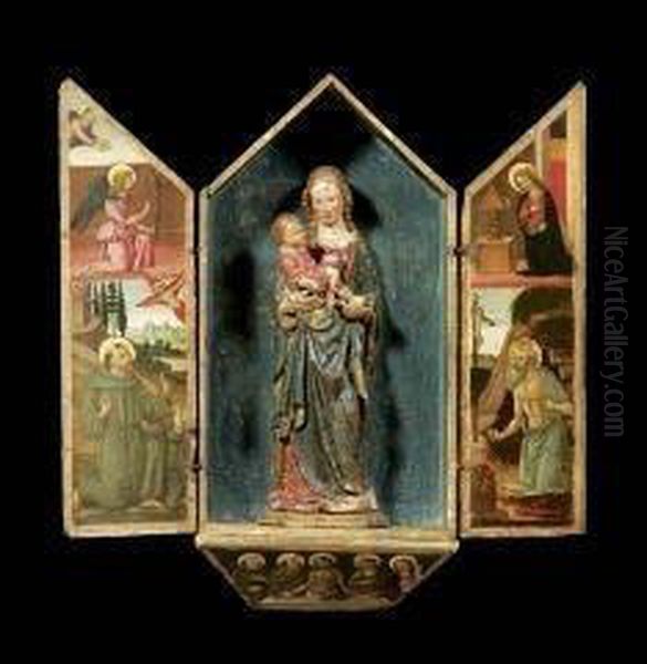 Vergine Col Bambino Oil Painting by Alberto Di Arnoldo