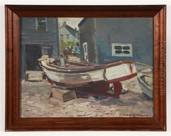 Dint's Fish House Oil Painting by Abraham Jacob Bogdanove