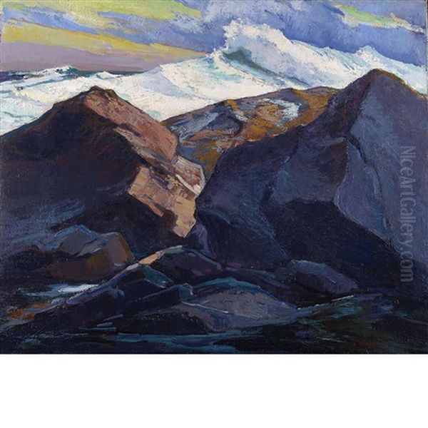 Oncoming Storm Oil Painting by Abraham Jacob Bogdanove