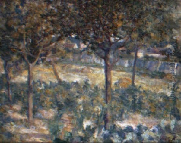 Le Verger A Auvers Oil Painting by Emilio Boggio