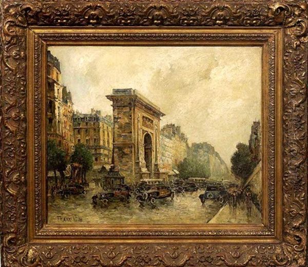 Arc, Porte Sainte-denis, Paris Oil Painting by Frank Myers Boggs