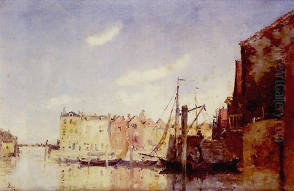 Le Port De Dordrecht Oil Painting by Frank Myers Boggs