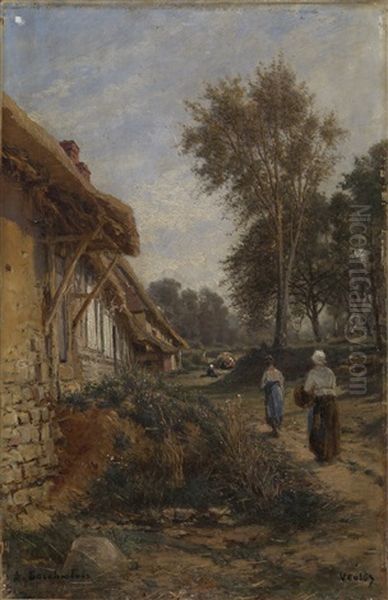 Summer Day In Veules-les-roses, France Oil Painting by Alexei Petrovitch Bogoliubov