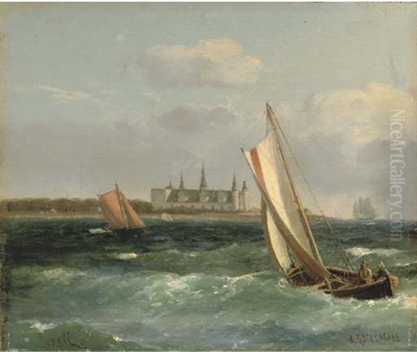 Sailing In Reval, Estonia Oil Painting by Aleksei Petrovich Bogolyubov