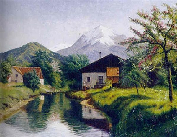 Fruhlingstag Im Vorgebirge Oil Painting by Edouard Boehm