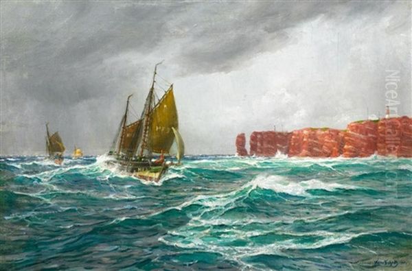 Vor Helgoland Oil Painting by Hans Bohrdt