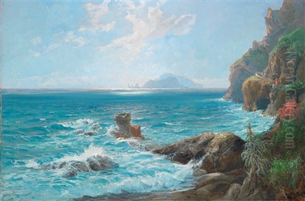 Partie Bei Capri Oil Painting by Hans Bohrdt