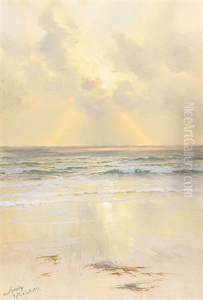 Am Strand Von Sylt Oil Painting by Hans Bohrdt