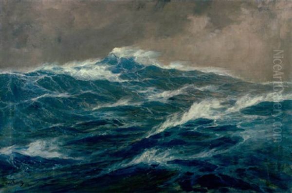 Der Orkan Oil Painting by Hans Bohrdt