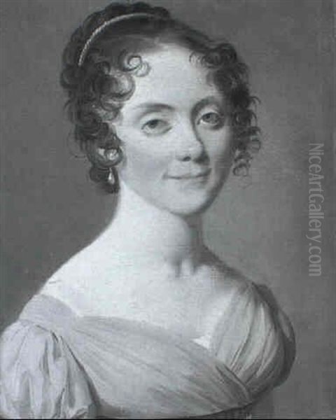 Portrait De Femme Oil Painting by Jules Boilly