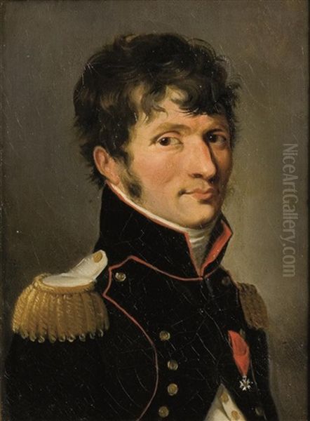 Portrait D'un Officier Du Premier Empire Oil Painting by Louis Leopold Boilly