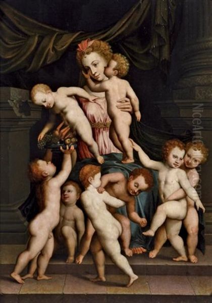 La Charite Oil Painting by Ambroise du Bois