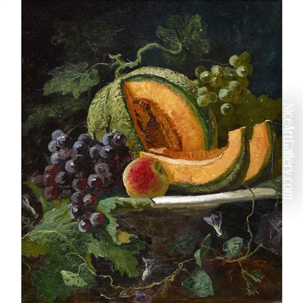 Nature Morte Aux Fruits Oil Painting by Charles Edouard du Bois