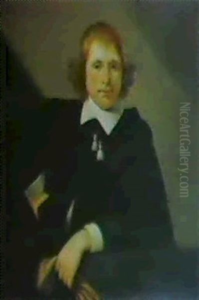 Bildnis Eines Herrn Mit Handschuhen Oil Painting by Ferdinand Bol