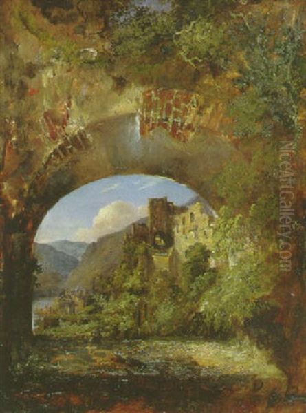 Burg Rheinfels Bei St. Goar Am Rhein Oil Painting by Konstantinos Bolanachi