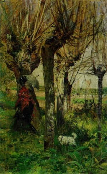 Una Passeggiantina Nel Pomeriggio Oil Painting by Giovanni Boldini