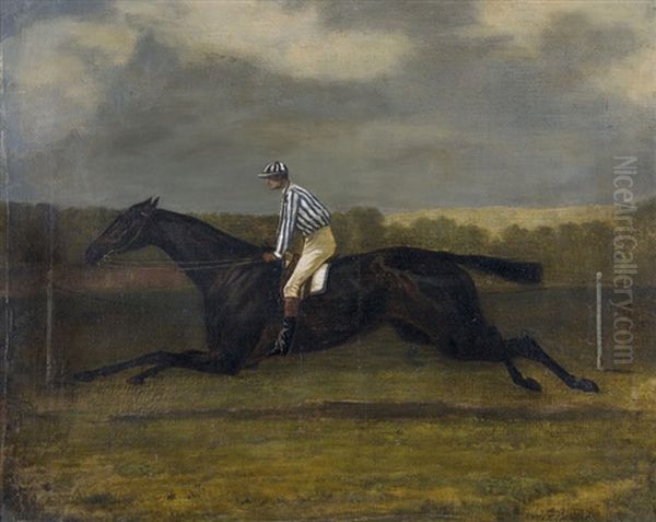 Jockey Im Galopp Oil Painting by Louis Bombled