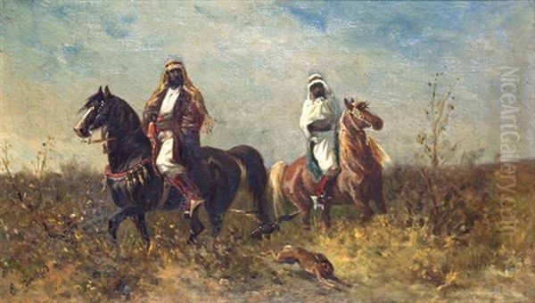 Chasse Au Faucon Oil Painting by Louis Bombled