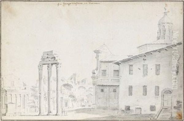 Vue Du Forum Au Pied Du Capitole Oil Painting by Elias Pieter van Bommel