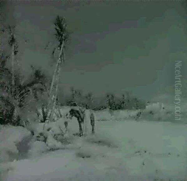 La Cueillette Des Dattes Oil Painting by Maurice Bompard