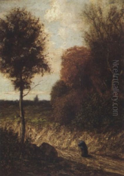 Une Paysanne Sur La Rue Oil Painting by Mathilde, Princesse Bonaparte